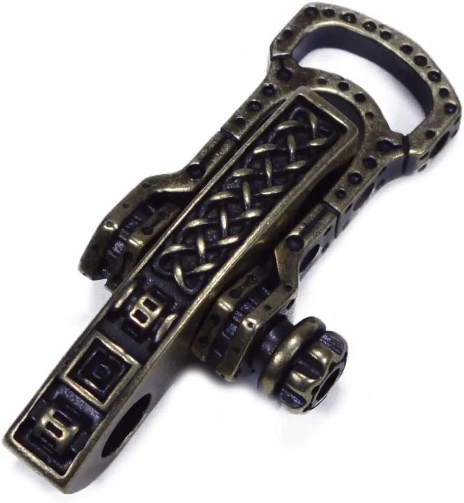 Celtic Style Adjustable Paracord Metal Shackles - Gold 5 Pack