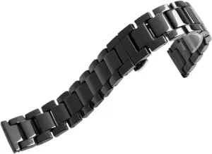 Ceramic Watch Strap 18mm 20mm Replacement Bracelet Stainless Steel Folding Buckle Quick Release Women's Men's Wristband Bracelet