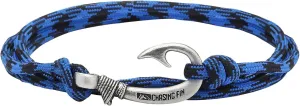 Chasing Fin Fish Hook Pendant Bracelet - Cool 30-Inch Military-Grade 550 Paracord Bracelet & Anklet - Adjustable Size, 100% Nylon Nautical & Fishing Accessory - J-Hook Pendant, Pewter (Bruiser)