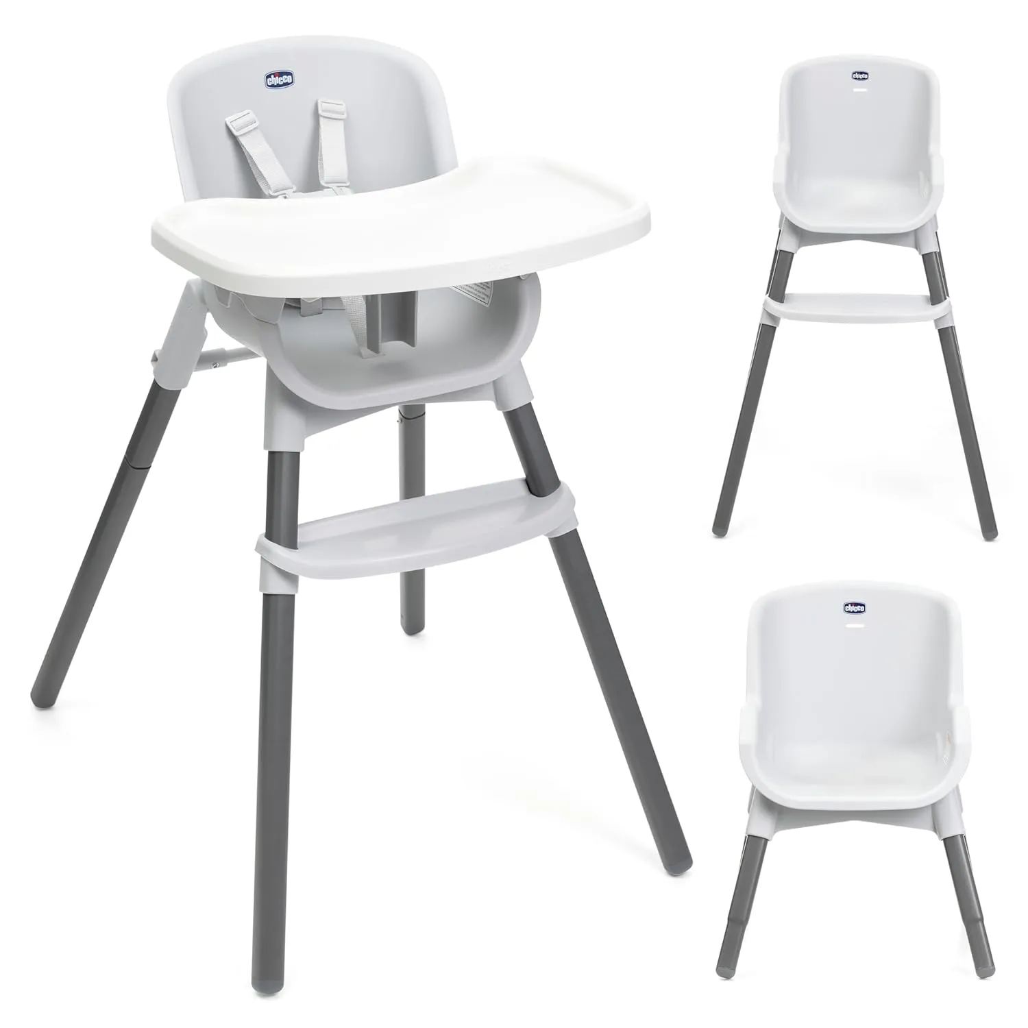 Chicco Zest Development Highchair for Babies from 6 Months to 40 kg with Washable Seat, 5 Point Harness and Removable Tray, Compact Folding, Lightweight and Reduced Pack Size