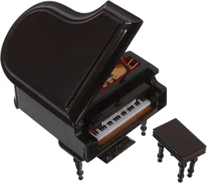 Ciieeo 1set Miniature Piano Model Stool Small Dollhouse Decor for Music Realistic Craft Supply for Home Display and Teaching Purposes