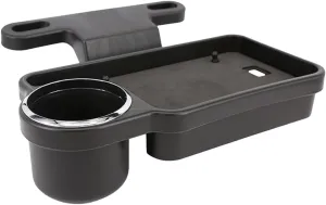 Ciieeo Car Rear Back Seat Folding Holder Multi Function Drink Snack Tray for Travel Easy Installation Bottle Capacity Black Color