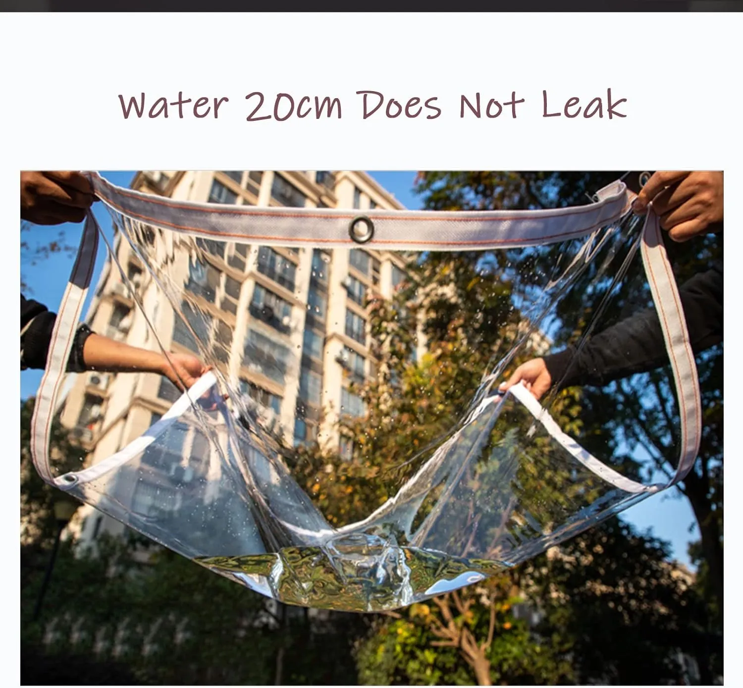Clear Waterproof Tarp Windproof Dustproof PVC Tarps Anti UV Keep Warm Tarpaulin, for Outdoor Boat Patio GHTCLDF(1.97x4.92ft/0.6x1.5m)