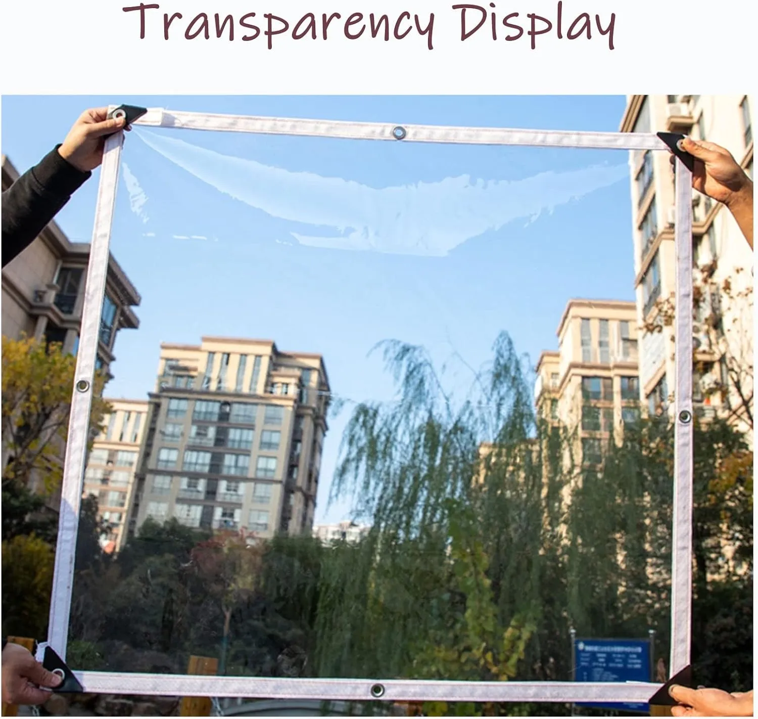 Clear Waterproof Tarp Windproof Dustproof PVC Tarps Anti UV Keep Warm Tarpaulin, for Outdoor Boat Patio GHTCLDF(1.97x4.92ft/0.6x1.5m)