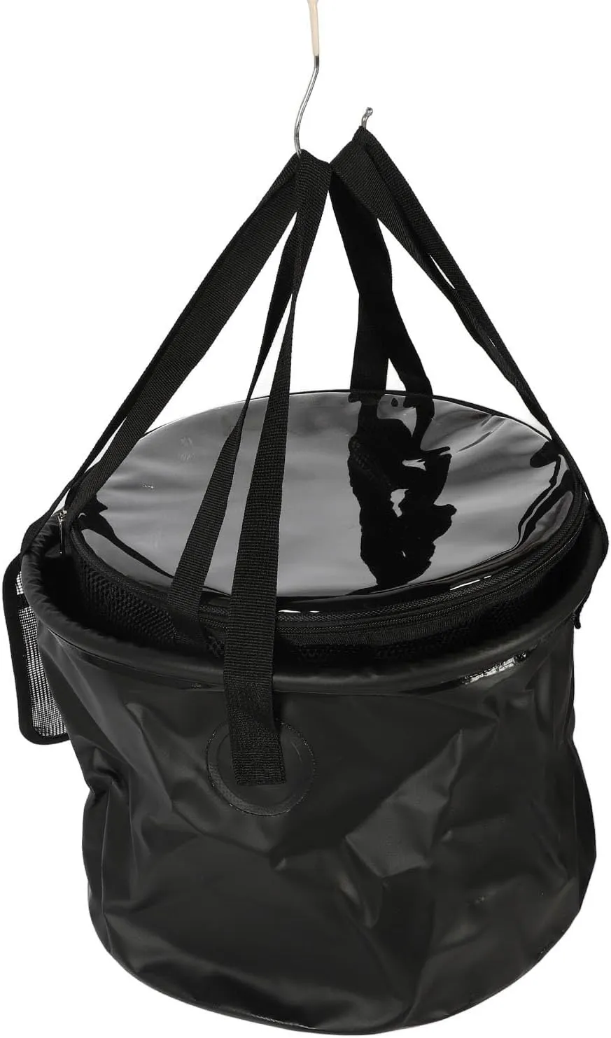 Collapsible Bucket, Multifunctional Foldable Bucket with Drainer Basket Portable Fish Bucket with Drain Holes Shower Bucket for Travelling, Camping