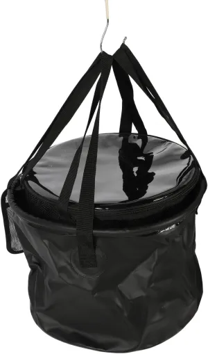 Collapsible Bucket, Multifunctional Foldable Bucket with Drainer Basket Portable Fish Bucket with Drain Holes Shower Bucket for Travelling, Camping