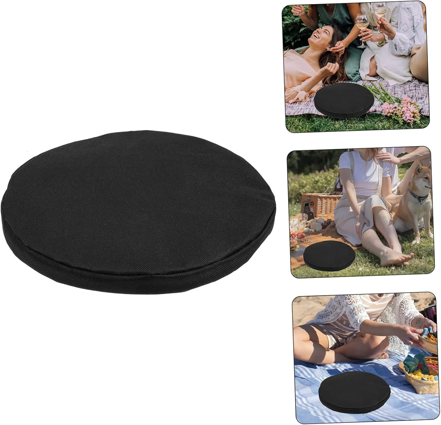 Collapsible Stool Cushion Portable Folding Camping Seat for Beach Picnic Outdoor Safe Oxford Fabric