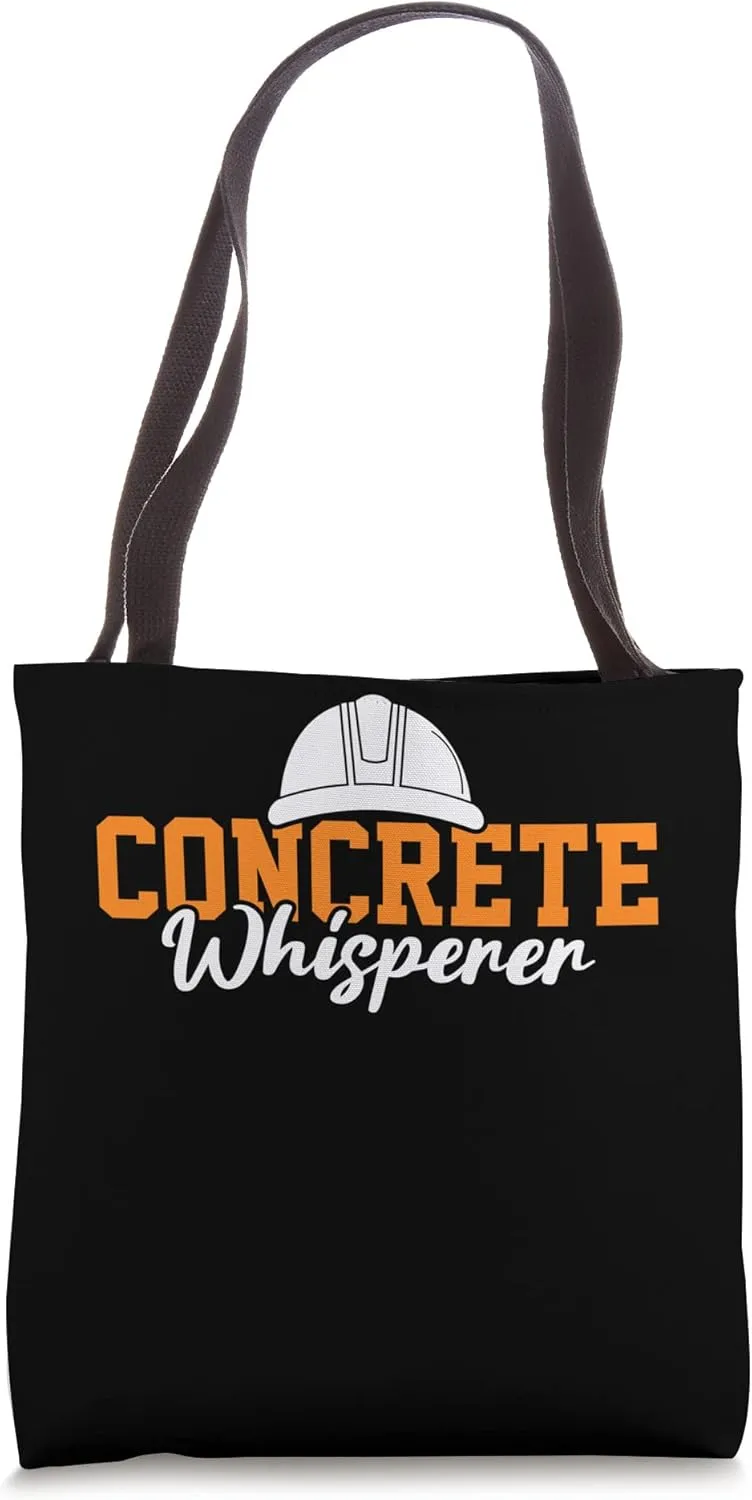 Concrete Whisperer Tool Shovel Craftsman Concrete Building Tote Bag