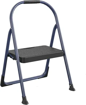 CoscoProducts COSCO 11248NVY1E 1 Folding Big Step Stool, 225 lb. Weight Capacity, ANSI Type II