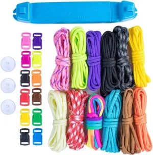Craft County Paracord Parachute Cord Jig Bracelet Loom-Plastic Wristband Maker - Paracord Braiding Weaving DIY Tool