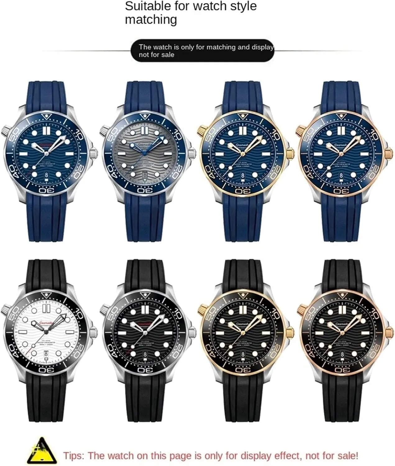 Crocodile Leather watch band for Any Brand Wristband Straps with Folding Clasp