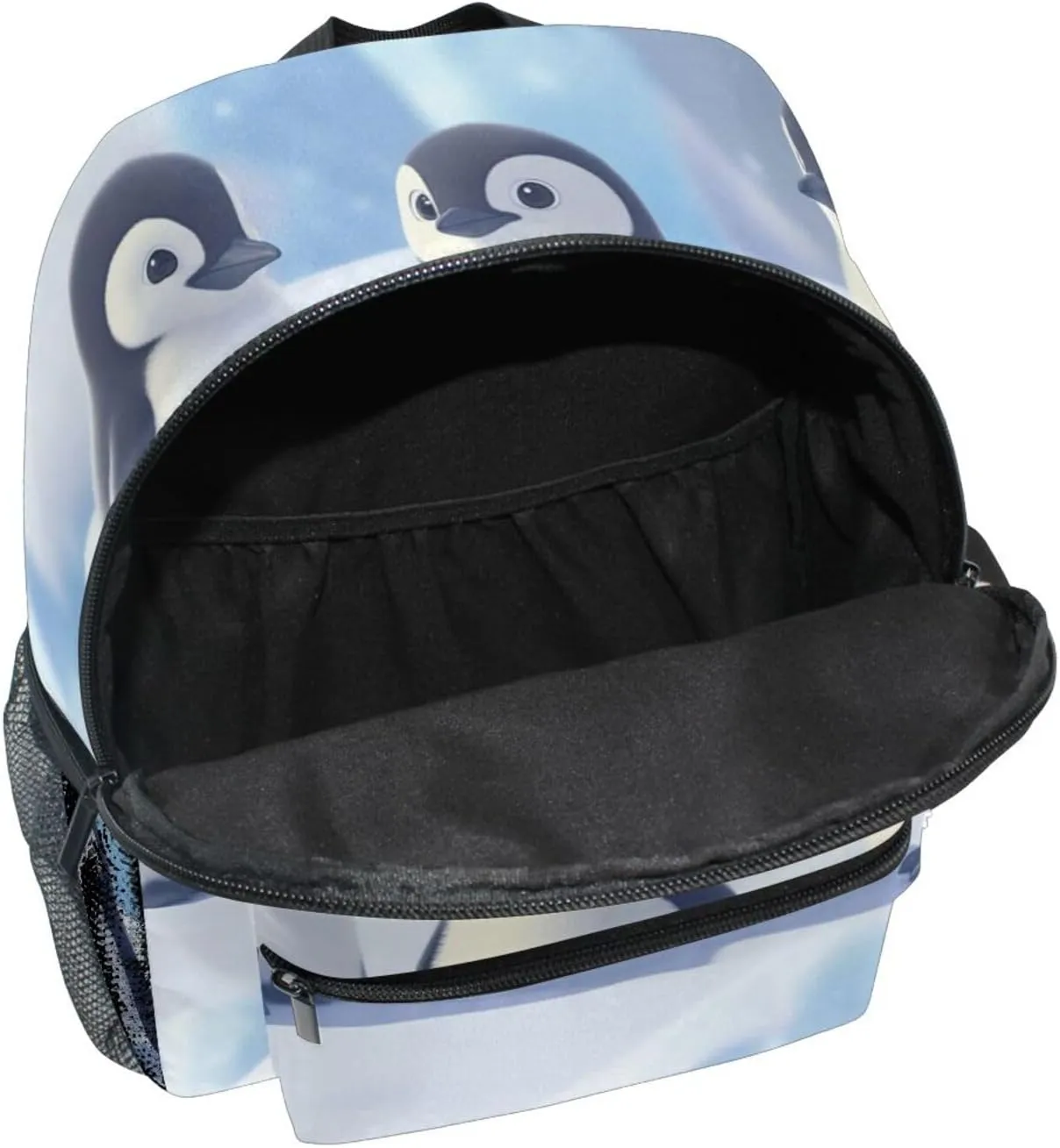 Custom Kid's Name Backpack,Emperor Penguin Baby(3) Toddler Backpack for Daycare Travel, Personalized Name Preschool Bookbags for Boys Girls
