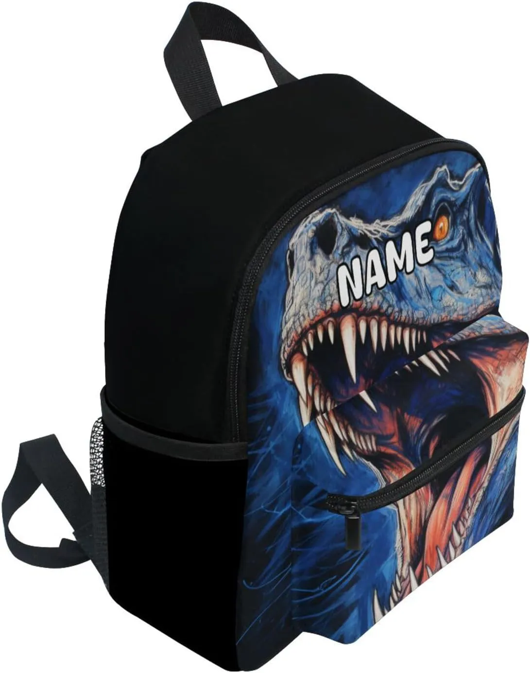 Custom Kid's Name Backpack,Tyrannosaurus(5) Toddler Backpack for Daycare Travel, Personalized Name Preschool Bookbags for Boys Girls