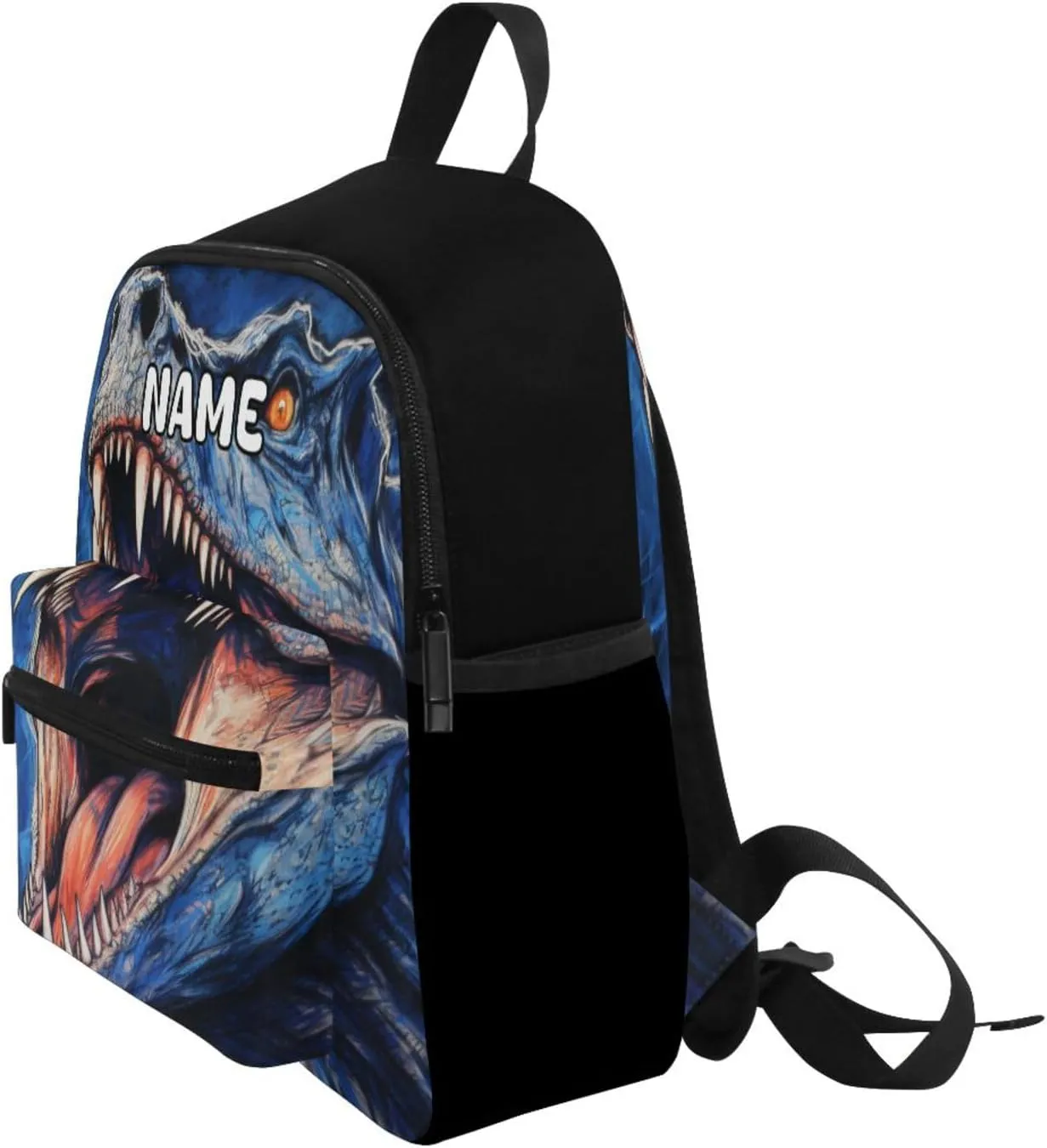 Custom Kid's Name Backpack,Tyrannosaurus(5) Toddler Backpack for Daycare Travel, Personalized Name Preschool Bookbags for Boys Girls