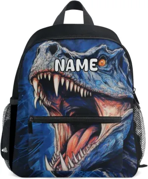 Custom Kid's Name Backpack,Tyrannosaurus(5) Toddler Backpack for Daycare Travel, Personalized Name Preschool Bookbags for Boys Girls