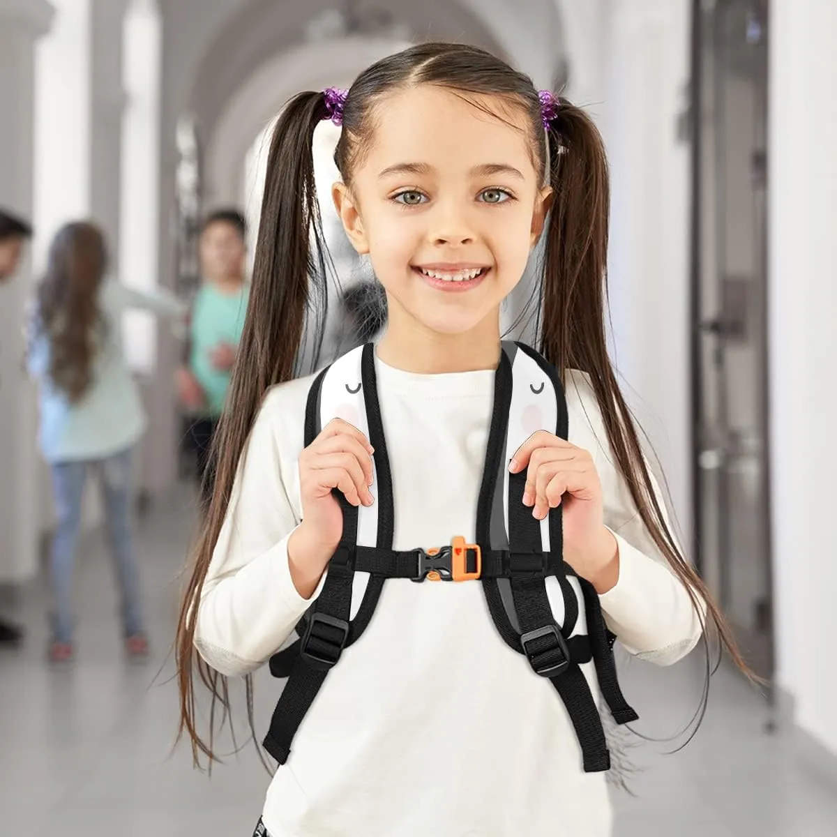 Custom Penguin Kids School Backpack Toddler Personalized Your Name Preschool Shoulder Bookbag Kindergarten Elementary School Bag for Small Boys Girls