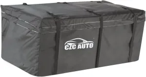 CZC AUTO Hitch Cargo Carrier Bag, 20 cu. ft Waterproof/Rainproof/Weatherproof Cargo Traveling Bag for Car Truck SUV Vans' Hitch Trays and Hitch Baskets, Safe Steady Durable Soft, Black