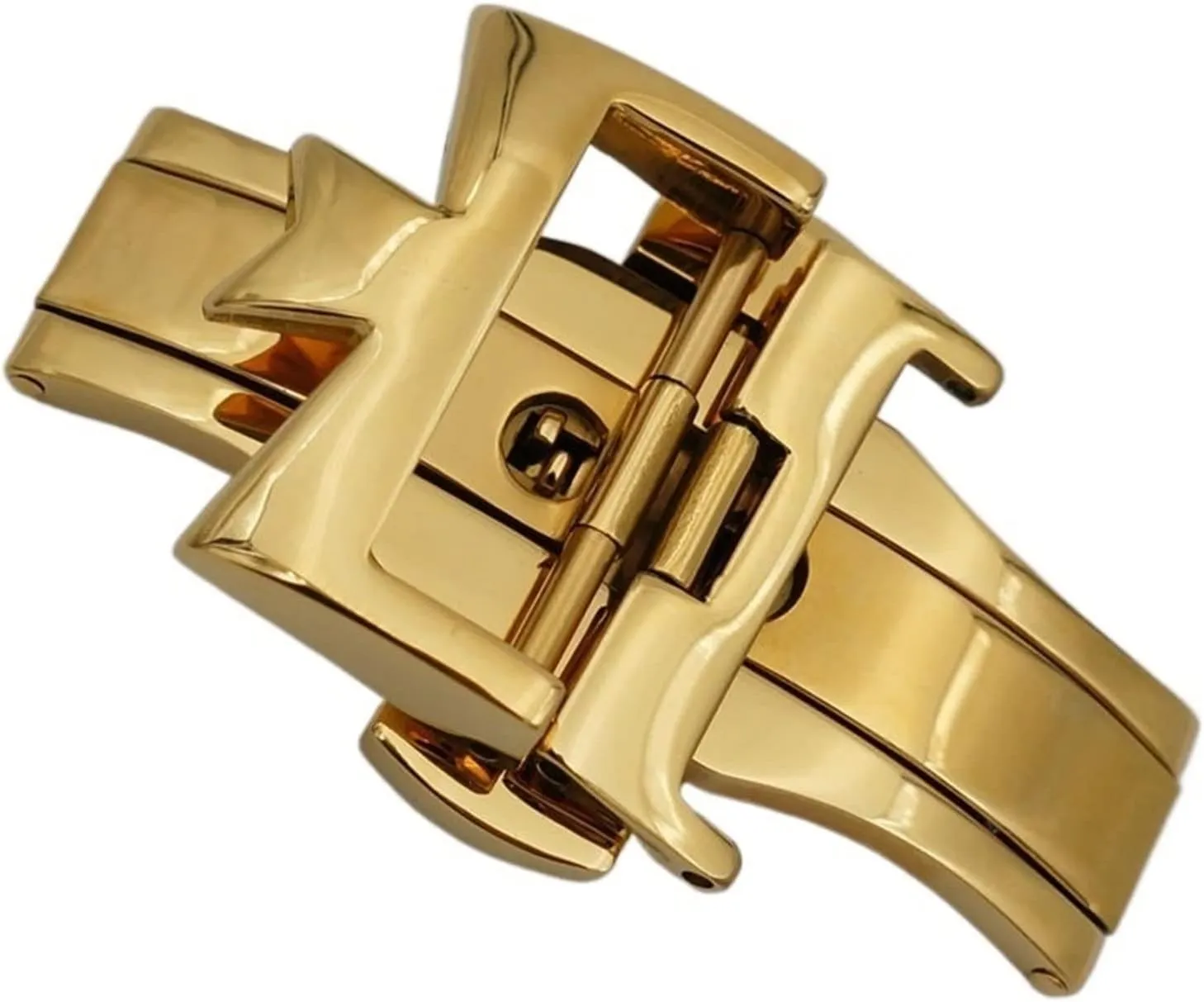 DASEB 18mm 20mm 316L Stainless Steel Double By Double Open Watch Buckle Clasp Strap Deployant For Watchbands