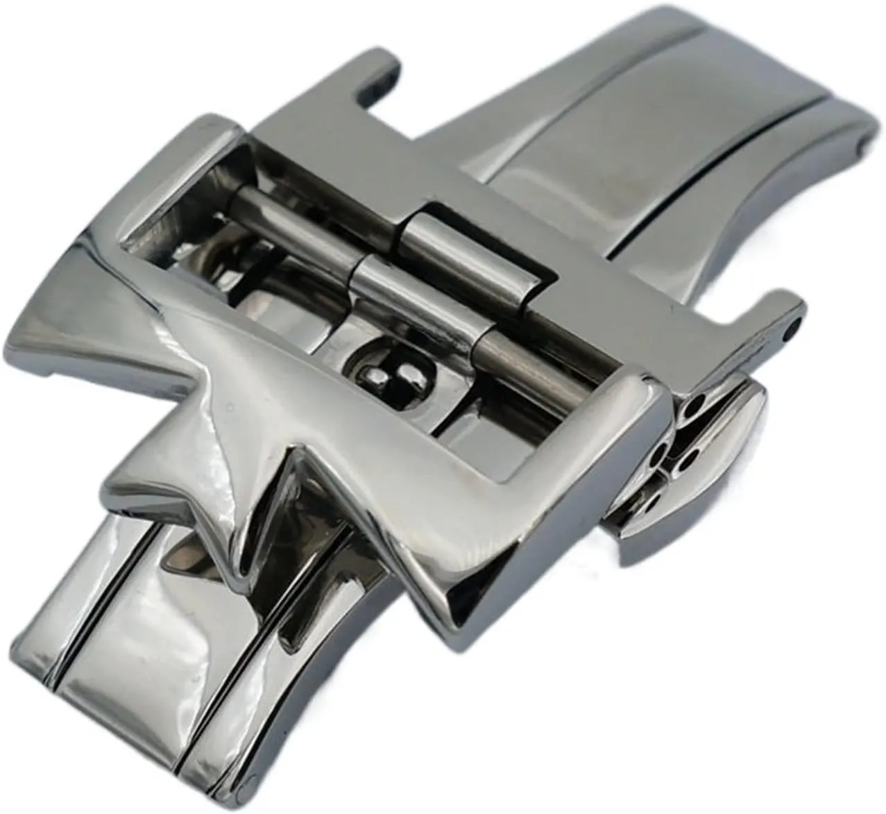 DASEB 18mm 20mm 316L Stainless Steel Double By Double Open Watch Buckle Clasp Strap Deployant For Watchbands