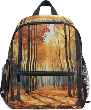 Deciduous Forest Toddler Backpack School Bag Girls Preschool Bookpack Boys Kindergarten Children Backpacks Kids Age 3-8