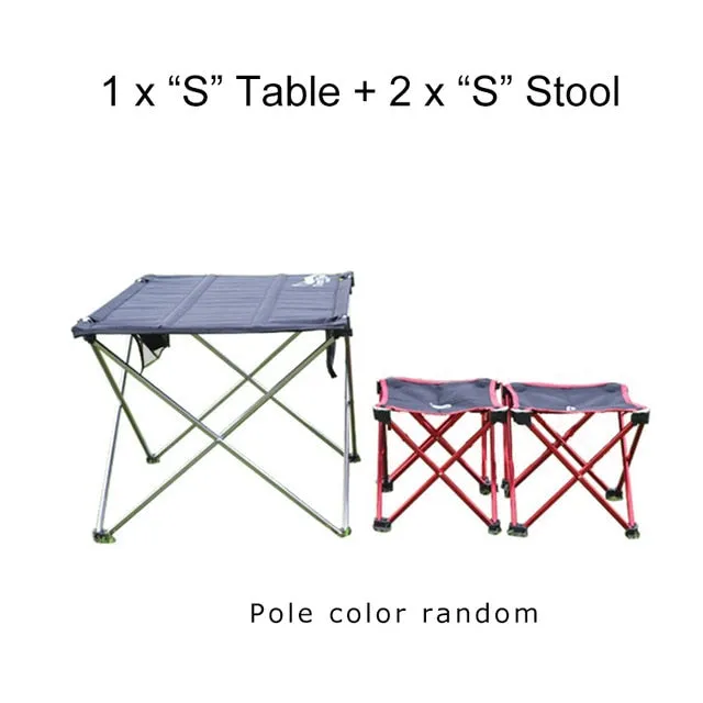 Desert&Fox Camping Foldable Chair & Stool Aluminum Alloy Outdoor Picnic DIY Chair and Table Desk Lightweight BBQ Fishing Tools