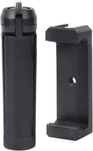 Desktop Mini Metal Tripod with Cold Shoe Mount for Mobile Phones, Lightweight and Portable Selfie Stand with Multi Function Phone, Strength Material,