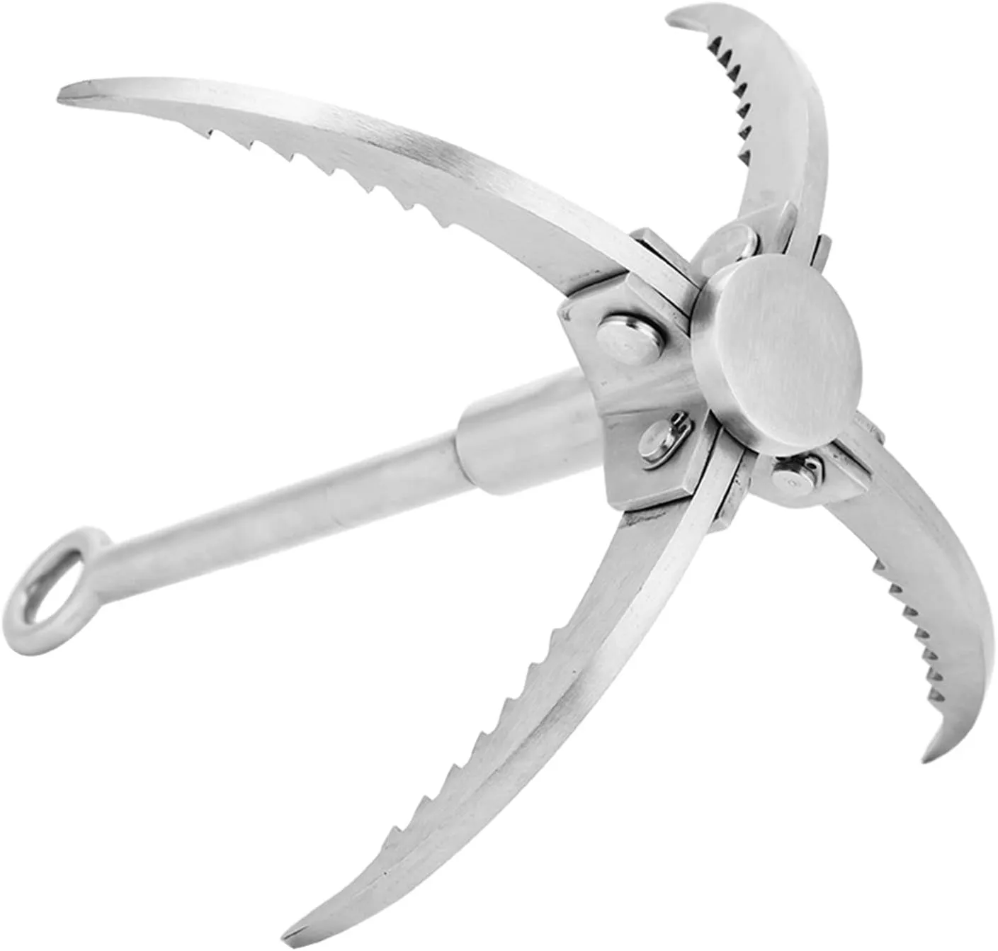 Dilwe Climbing Hook Rock, Stainless Steel Folding Grappling Hook Rock Survival Tool Equipment