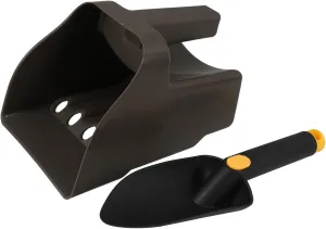 Dirt Sieve Scoop Classifier Screen Heavy Duty Panning Sifter Shovel for Beach Exploration Grey