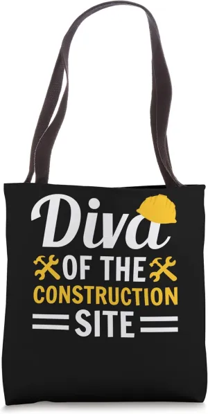 Diva of the Construction site Craftsman Concrete Building Tote Bag