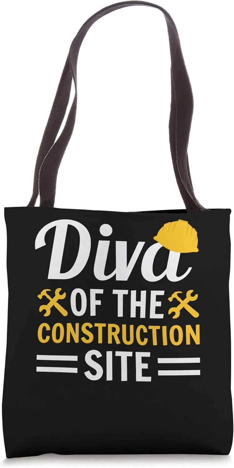 Diva of the Construction site Craftsman Concrete Building Tote Bag