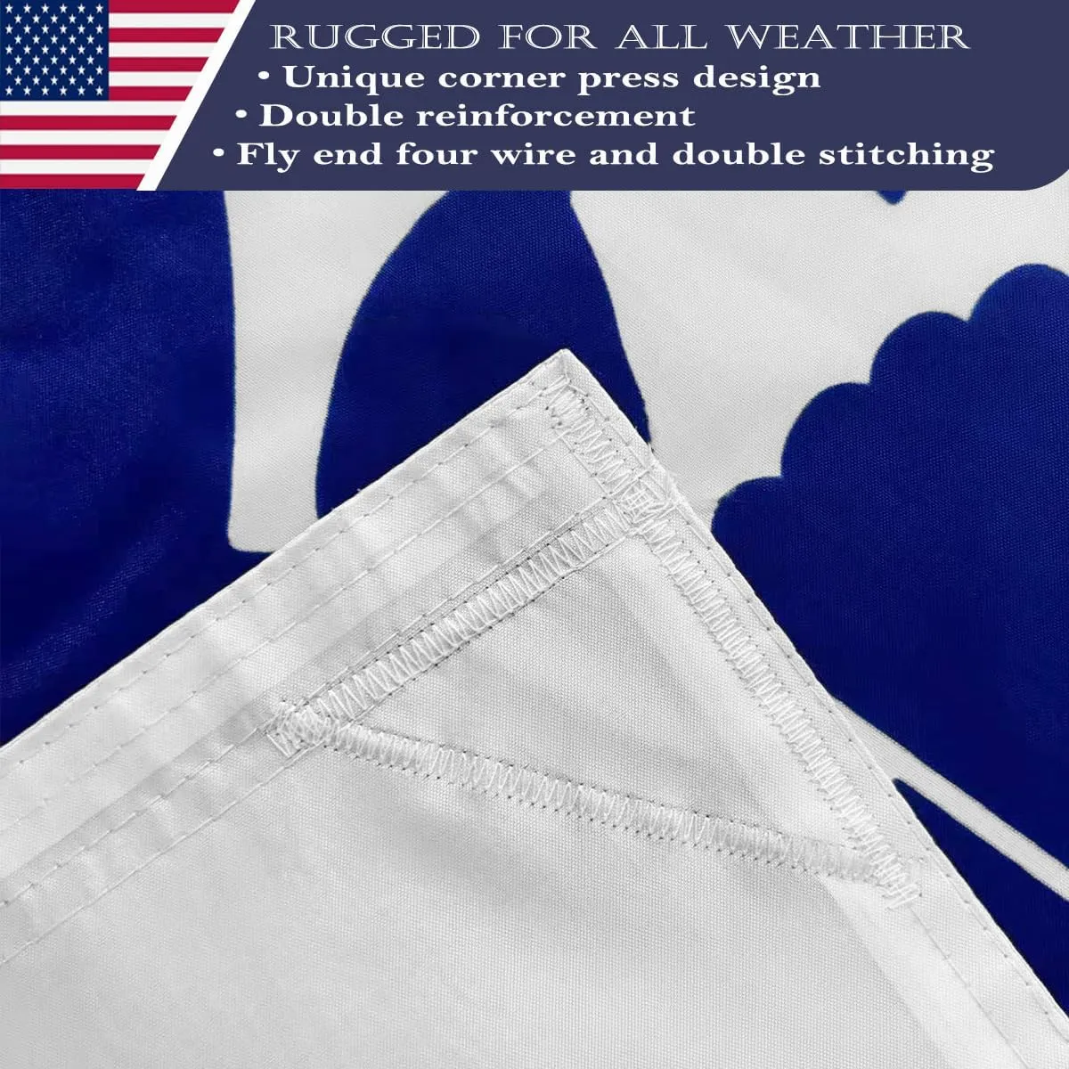 Double Sided US Coast Guard Military Flag 4x6 Outdoor Heavy Duty 3Ply Polyester United States Coast Guard USCG Flags Banners with 2 Brass Grommets