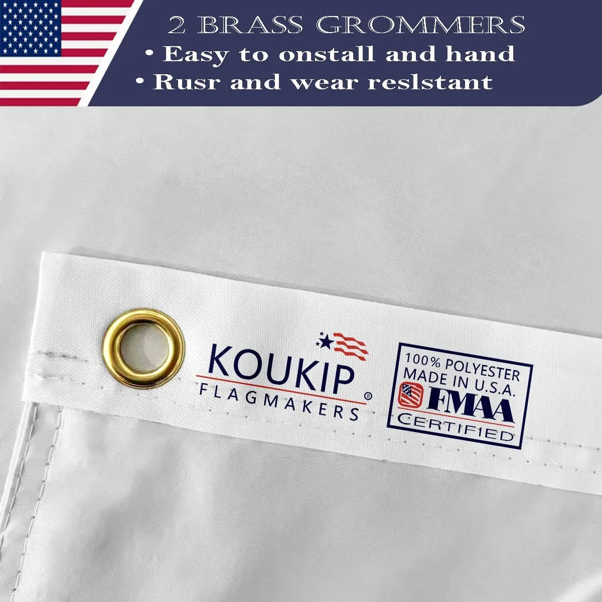 Double Sided US Coast Guard Military Flag 4x6 Outdoor Heavy Duty 3Ply Polyester United States Coast Guard USCG Flags Banners with 2 Brass Grommets