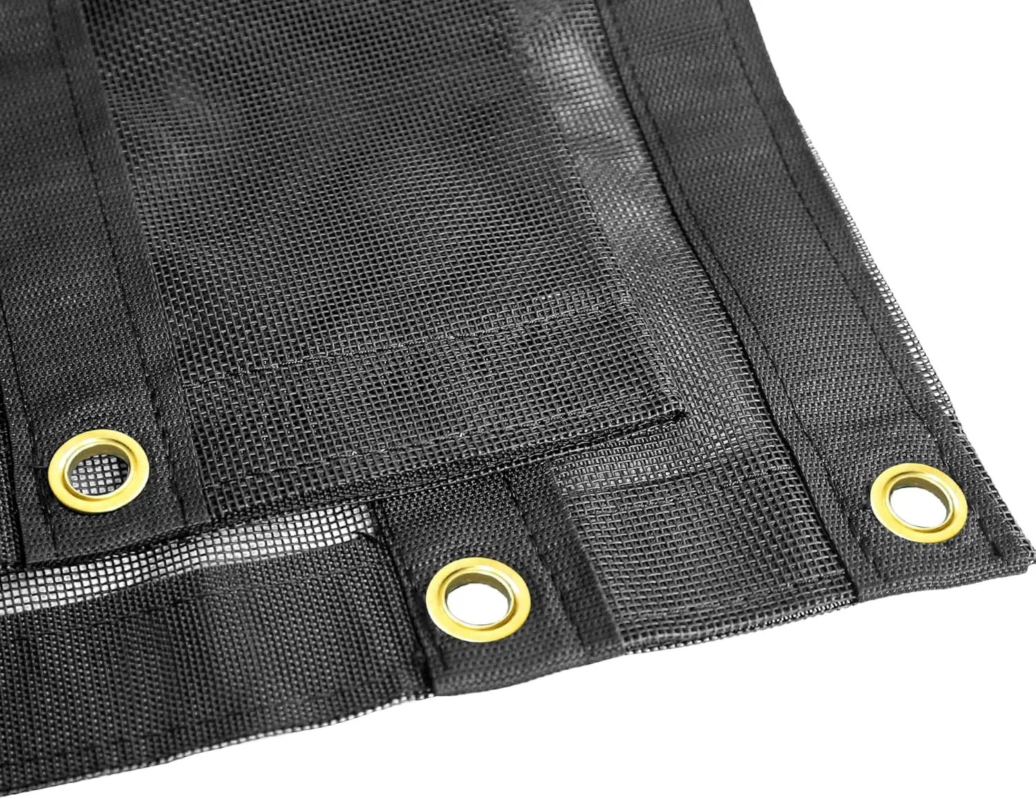 Dump Truck Mesh Tarp 7'X22' - Heavy Duty Agricultural Tarps Truck Cover with Pocket Reinforced Double Stitch Webbing Ripping Tearing Stop, No Rust Thicker Brass Grommets (Black)