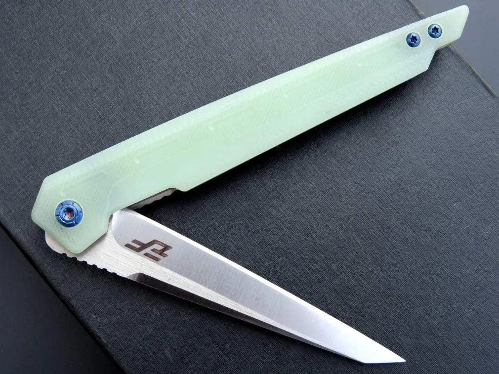 Eafengrow EF948 Folding Knife D2 Steel Blade   G10 Handle camping Knife Outdoor EDC Tool Knives (Jade)