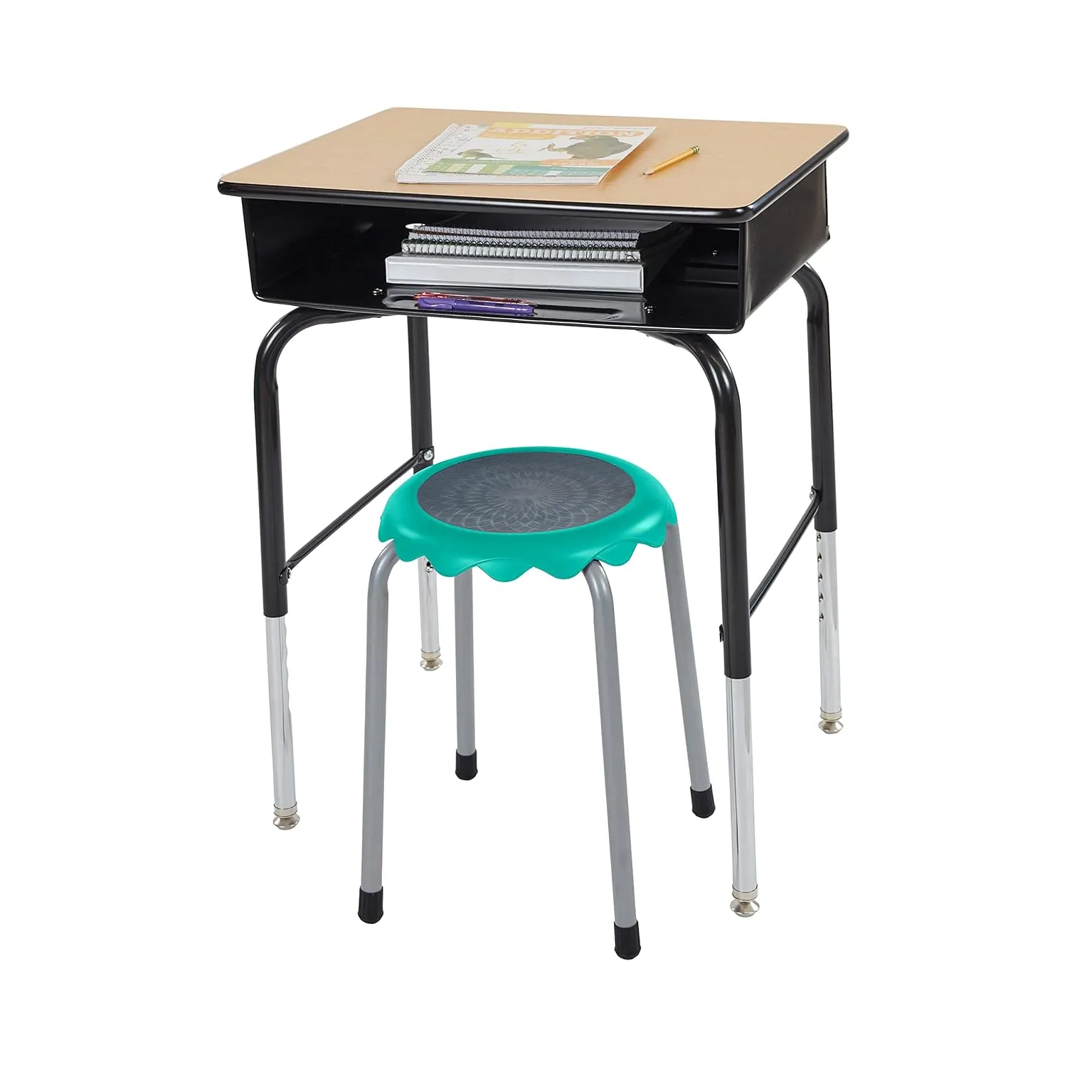 ECR4Kids Daisy Stackable Stool Set, Flexible Seating, Contemporary, 8-Piece