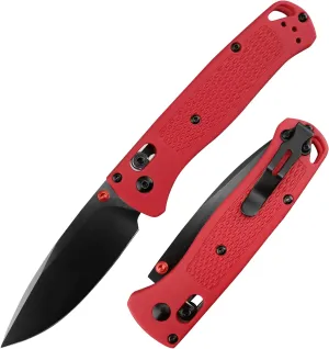 EDC Folding Pocket Knife，3.15'' 8Cr13Mov Steel Blade,Nylon Glass Fiber Handle with Belt Clip，Axis Lock and Thumb Stud Manual Open，Gifts for Men Women. (black blade)