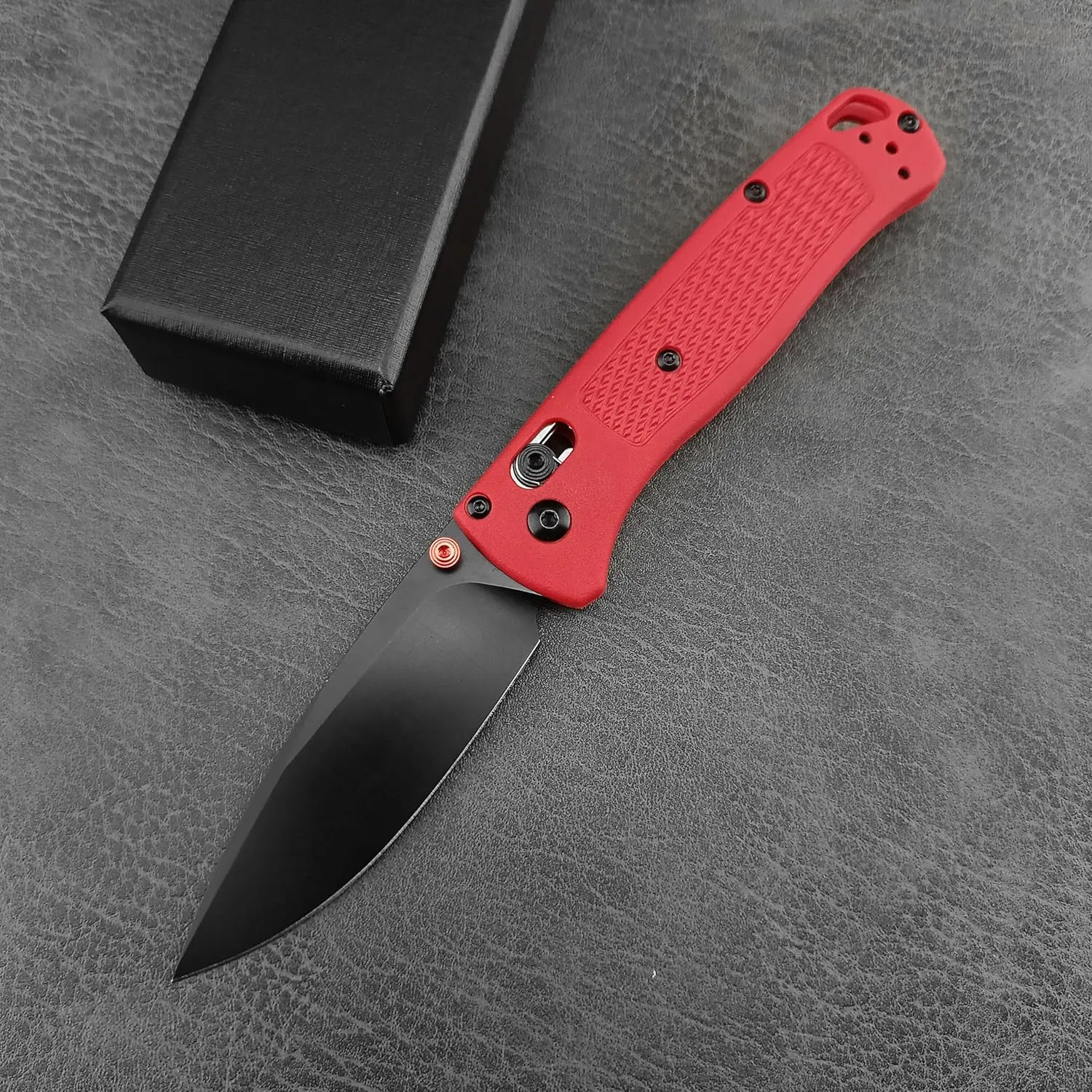 EDC Folding Pocket Knife，3.15'' 8Cr13Mov Steel Blade,Nylon Glass Fiber Handle with Belt Clip，Axis Lock and Thumb Stud Manual Open，Gifts for Men Women. (black blade)