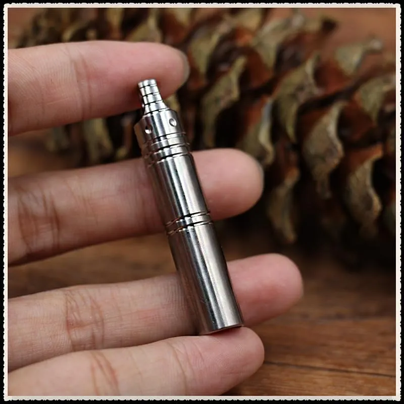 EDC Titanium Alloy Whistle, High Pitched Outdoor Survival Whistle, High Decibel, Explosive Sound, High Frequency, Wilderness Rescue Whistle, Bird Training Pigeon Whistle