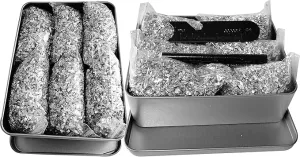 egreen Emergency Fire Starter Ferro Rod Striker Magnesium 6 Bags for Camping Hiking Bushcraft Survival Outdoor Hurricane   Free Tin Box (12 Bags Magnesium   Ferro & Striker)