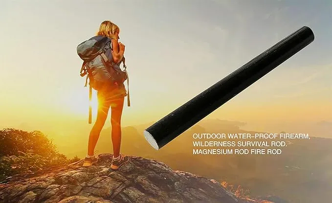 egreen Emergency Fire Starter Ferro Rod Striker Magnesium 6 Bags for Camping Hiking Bushcraft Survival Outdoor Hurricane   Free Tin Box (12 Bags Magnesium   Ferro & Striker)