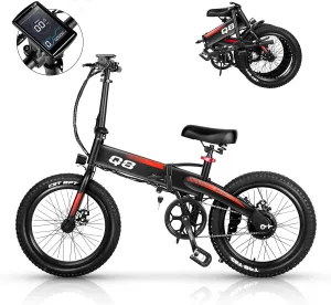Electric Bike for Adults, Ebike, Electric Bicycle with 576WH Removable Battery,14"/20" Folding Ebike, 20MPH,20  Miles(MAX),500W High Motor,Multi-Shock Absorption,UL 2849,Commuting Mini E Bikes