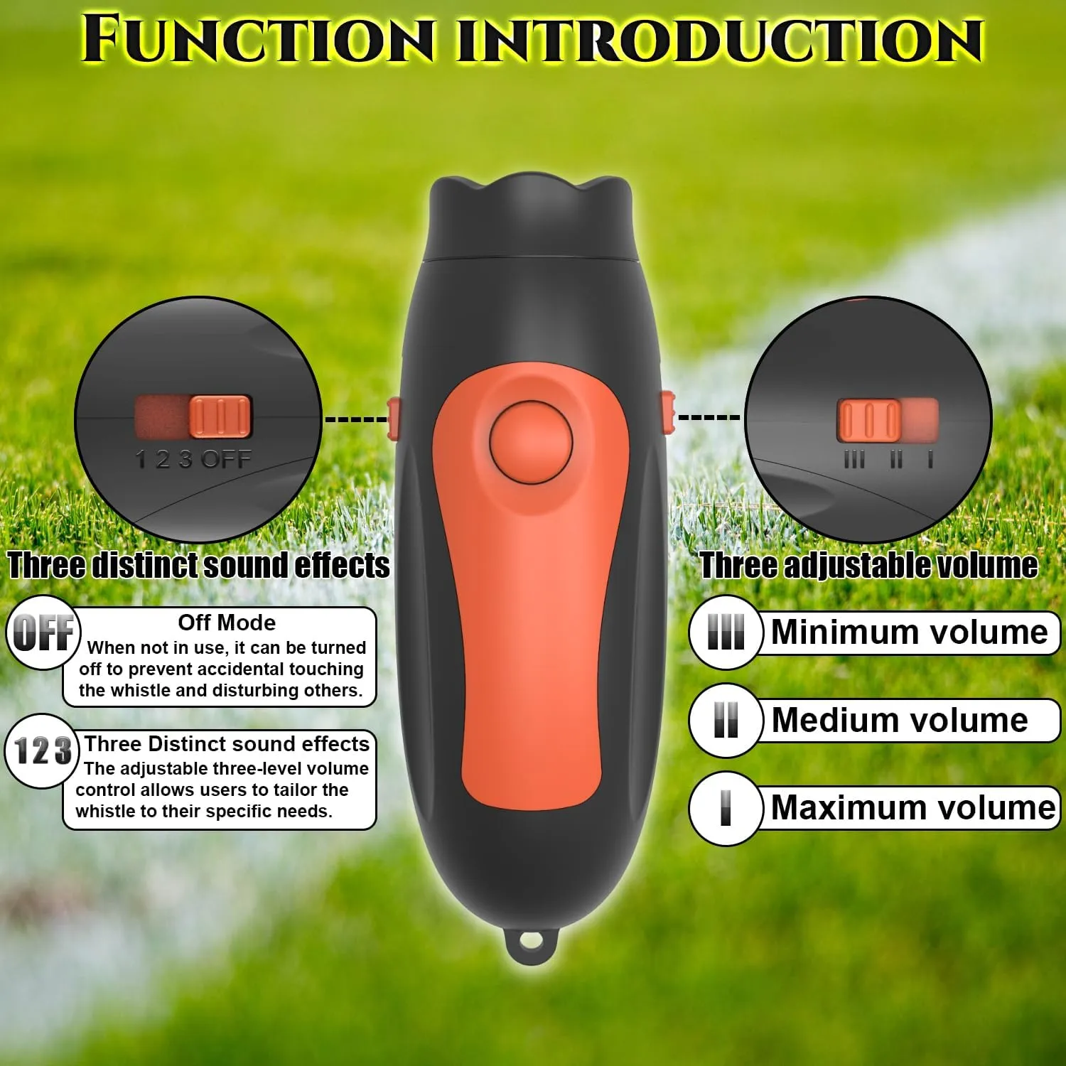 Electric Whistle, 130DB Loud Coaches Whistle, 3 Tones Volume and Adjustable 3 Different Whistle Sounds, Coaches Whistle With Lanyard, School Teacher Whistle Sports Whistle Coach (Charging Model)