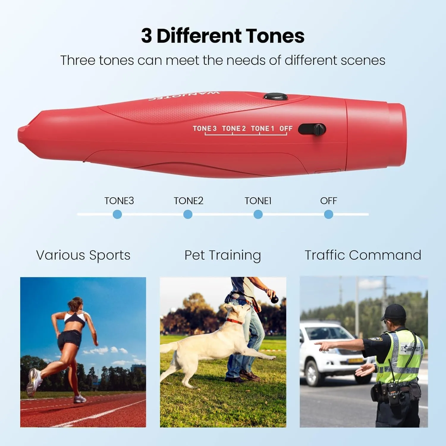 Electronic Whistle for Coaches Teachers: 3 Tone & Adjustable Volume Loud Whistles with Lanyard, Hand Electric Whistle for Volleyball Basketball Sports, Hiking Safety Whistles Coach Gift
