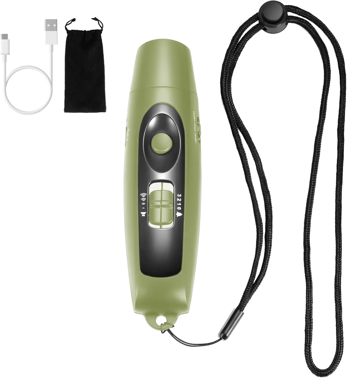 Electronic Whistle Rechargeable for Referees Coaches Teachers Electric Whistle Handheld Blowless Whistles with Lanyard for Outdoor Emergency Pet 4 Tones High Volume USB Charging