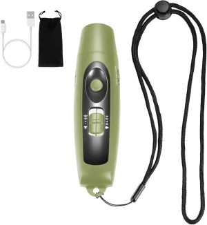 Electronic Whistle Rechargeable for Referees Coaches Teachers Electric Whistle Handheld Blowless Whistles with Lanyard for Outdoor Emergency Pet 4 Tones High Volume USB Charging