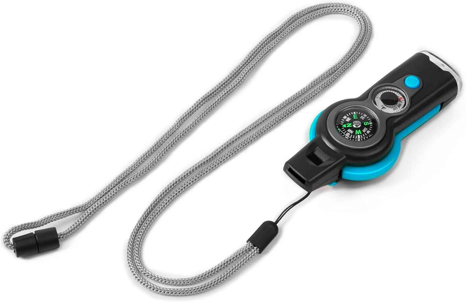 Emergency Survival Function Whistle, Outdoor Multifunctional Tool Safety Whistle with Lanyard, Ideal for Kayaking, Boating, Hiking, Camping, Climbing, Hunting, Fishing
