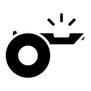 Emergency Whistle Glyph Icon