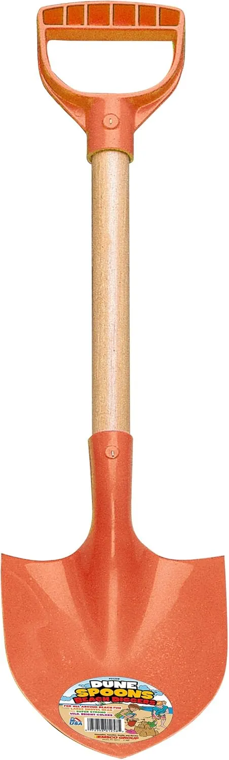Emsco Group Dune Spoons Beach Diggers - Plastic Kid Shovels for Sand or Snow - Orange
