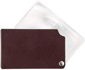 Eschenbach VisoPOCKET Folding Magnifier - Bordeaux/Red - Perfect for Reading Menus, Maps, Bills, Price Tags, Prescriptions, Labels and More!