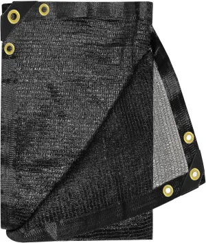 E.share 40%-50% Shade Cloth for Garden, 12 Ft X 6 Ft Sun Shades Outdoor Patio with Grommets for Plant Covers,Porch Screen,Pergola Shade Cover,Greenhouse,Black